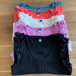 Five Adorable Ruffle sleeve T-shirts